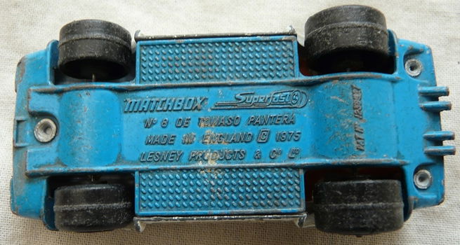 Modelauto, Matchbox (Superfast), Schaal 1:56, No.8 - De Tomaso Pantera - White, 1975-1981.(2) - 7