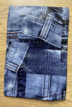 etui (make-up) van tafelzeil jeans denim spijkerbroek adv 2 - 1