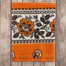 Paspoort hoesje; thema; boeren zakdoek in oranje & wit