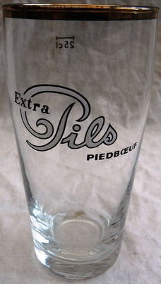 Bierglas, Merk: Piedboeuf - Extra Pils, Inhoud: 0,25L, 1 stuks.