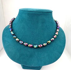 Antieke ketting van carnival glas