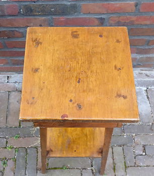 Vintage houten plantentafel - stijl art deco - 6