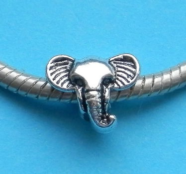 Olifant spacer, Tibet zilver, Pandora stijl - 0
