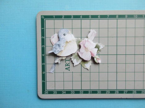 703 Marieke / bloemen / vogel - 0