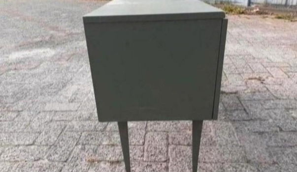 Oude vintage houten lage kast - 7