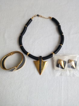 Ketting setje; Ketting,armband,oorbellen-clips - 0