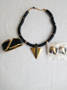 Ketting setje; Ketting,armband,oorbellen-clips - 2