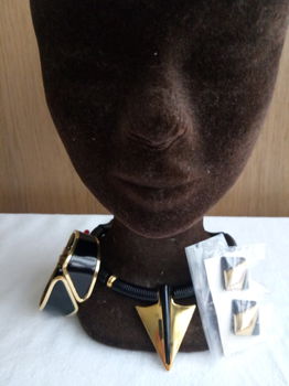 Ketting setje; Ketting,armband,oorbellen-clips - 4