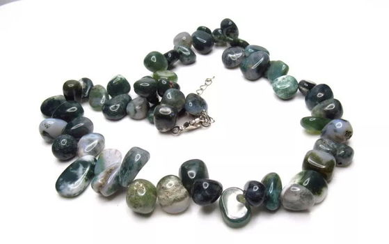 Prachtig collier van mosagaat - 1