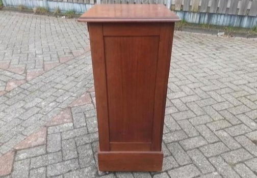 Antieke oude houten roldeurkast - 6