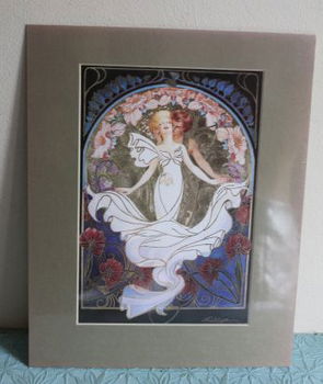 Stijlvolle decoratie in Alphonse Mucha style - 0