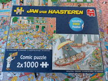 Jan van Haasteren De kaasmarkt en Skutsjesilen puzzel 1000.