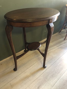 Prachtige Hollands Antieke Ovale (bijzet) Tafel. - 1