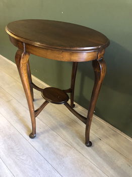 Prachtige Hollands Antieke Ovale (bijzet) Tafel. - 3