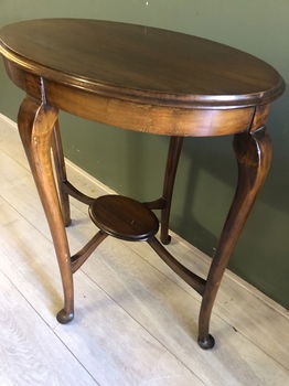 Prachtige Hollands Antieke Ovale (bijzet) Tafel. - 4