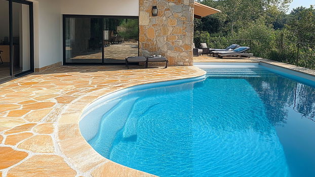 mediterraans genuanceerde flagstones Florida Yellow - 3