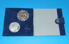 Nederland - 10 gulden (zilver) 1984 en 10 ecu 1992 in etui