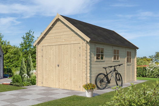 Nieuw goedkoop houten garage 3611 - 0