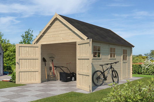 Nieuw goedkoop houten garage 3611 - 1