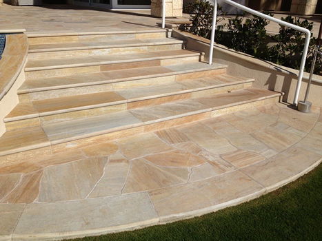mediterraanse Braziliaanse flagstones Albino Yellow - 4
