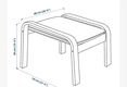 IKEA voetenbank Pöang donkerbruin leer - 1 - Thumbnail