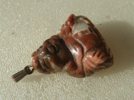 Hanger buddha / Boedha van bonte jaspis - 3