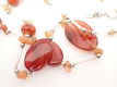 Mooie ketting met grote agaten - 1 - Thumbnail