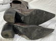 Hoge laarzen, donker-/kastanjebruin leder, met ritssluiting, Italie, maat 39 1/2 - 6 - Thumbnail