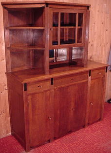 Antiek Art Deco buffetkast Buffet kast meubel Amsterdamse school Servieskast Haagse keukenkast