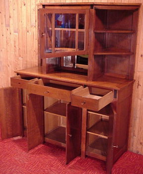 Antiek Art Deco buffetkast Buffet kast meubel Amsterdamse school Servieskast Haagse keukenkast - 1