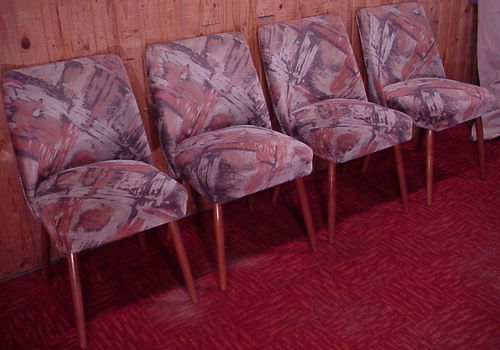 4 Retro stoelen design eetkamerstoelen vintage kuipstoelen Art Deco Keukenstoelen Mid Century Chairs - 4