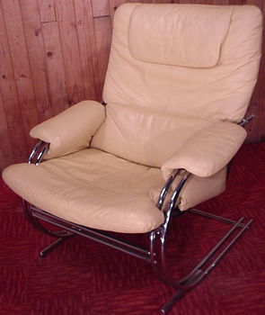 Retro buisframe Fauteuil Design Otteman zetel vintage stoel leunstoel 70 jaren rookstoel chromen Art - 1