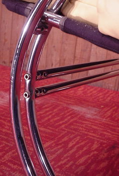 Retro buisframe Fauteuil Design Otteman zetel vintage stoel leunstoel 70 jaren rookstoel chromen Art - 7