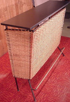 Arthur Umanoff for Raymor Iron ratan Tiki design Cocktailbar
