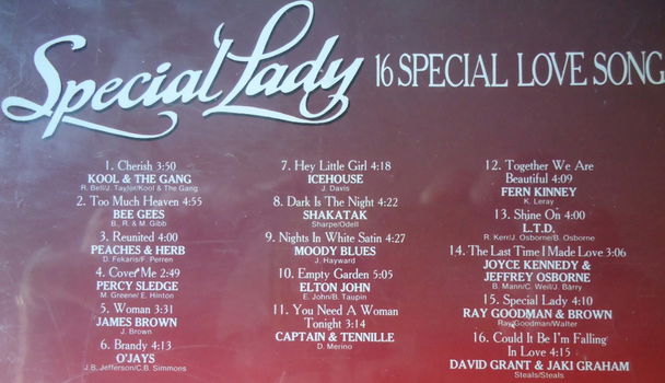 De originele verzamel-CD Golden Love Songs 5: Special Lady. - 1