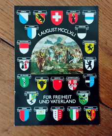 Vintage ansichtkaart Zwitserland 1963