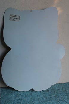 Vintage magneetbord Kat met 4 kattenmagneten - 2