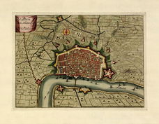 Kaart van Antwerpen - Anna Beeck - 17e eeuw - overdruk