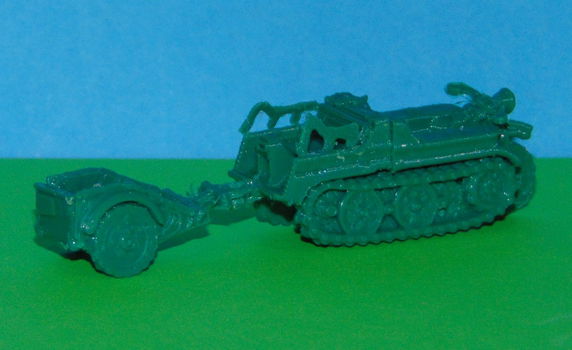 Kettenkrad met aanhanger - 3D-print in diverse schalen - 1