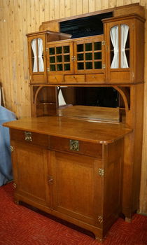 Antiek Art Deco buffetkast Buffet kast meubel Servieskast - 0