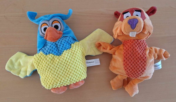 Te koop zes nieuwe handpoppen van Albert Heijn-actie. - 0