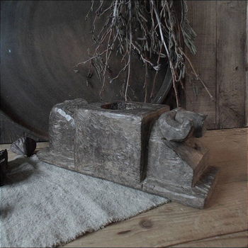 12439 H Oude houten juicer ram - 4