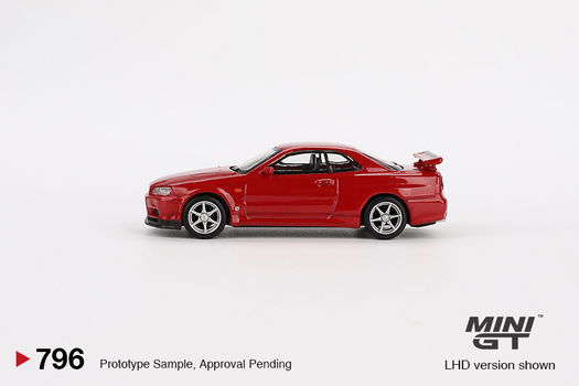 Mini GT 1/64 - Nissan Skyline GT-R (R34) V-Spec Active Red Mgt265 - 2
