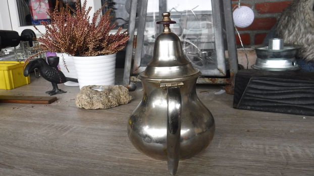 Handgeslagen vintage Afrikaanse theepot W - 4