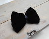 Haarspeld - haarclip - met zware fluwelen strik - 0 - Thumbnail