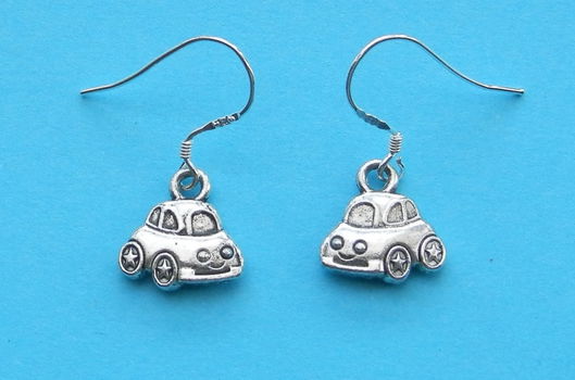 Auto oorbellen. Tibet zilver - 0