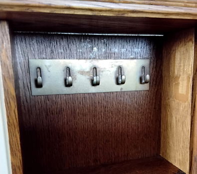 Houten sleutelkastje met spiegel - Oisterwijk- eikenhout - e - 6