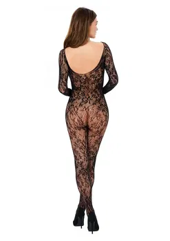 Catsuit met Lange Mouwen - Zwart - 2