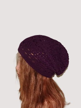 Zomer beanie Aubergine - 1