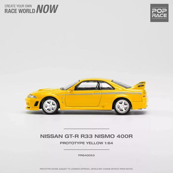 Nissan Skyline GTR Nismo 400r yellow 1:64 Pop Race 053 - 0